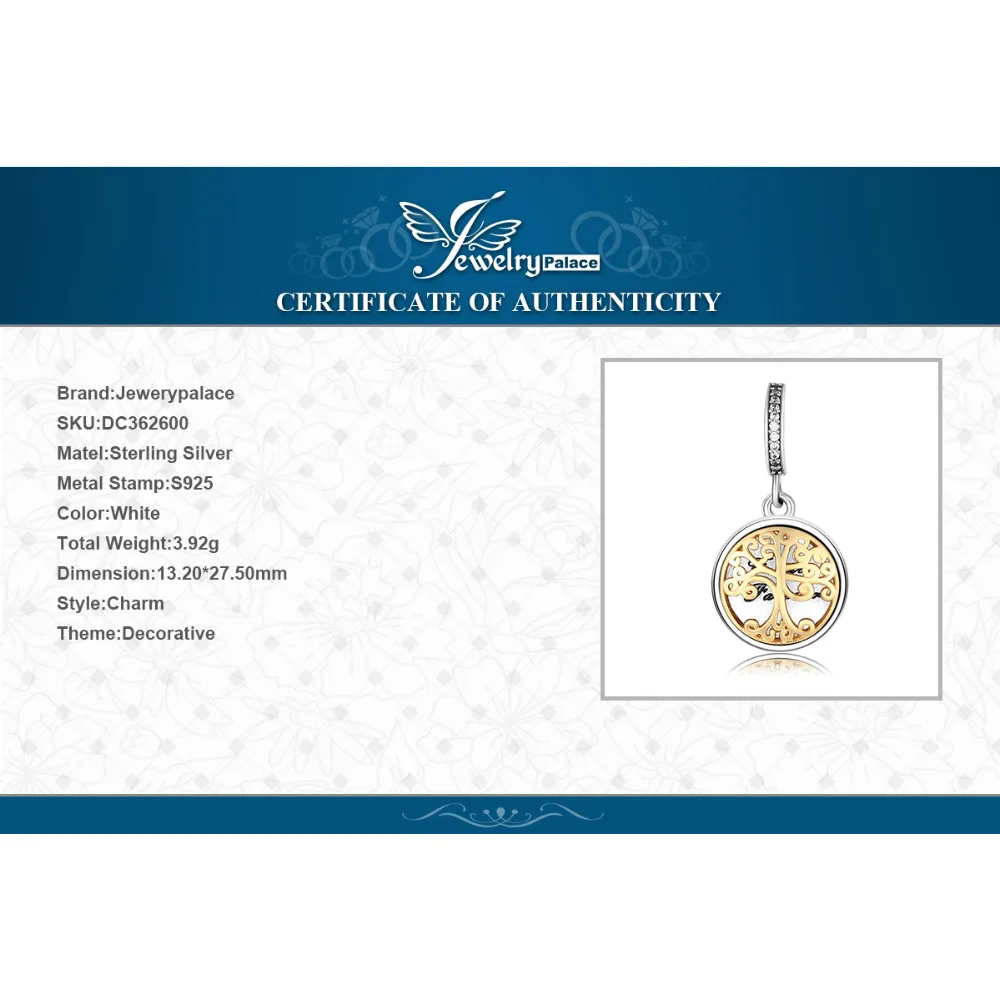 Jewelrypalace фоторамка Подвеска Шарм Браслеты 925 пробы серебро подарки для Для женщин