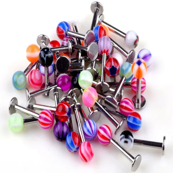 Wholesale 10Pcs/lot 316L Surgical Stainless Steel Acrylic Lip Piercing Labret Bar Body Jewelry Ear Stud Rings Men Women
Wholesale 10Pcs/lot 316L Surgical Stainless Steel Acrylic Lip Piercing Labret Bar Body Jewelry Ear Stud Rings Men Women