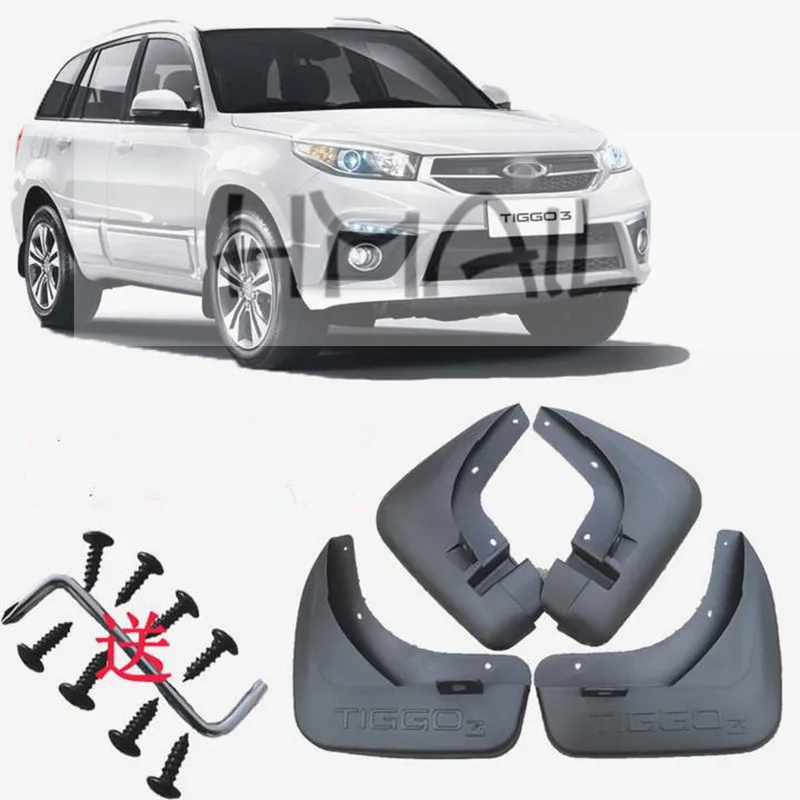 4 шт. Брызговики для TIGGO3 2014 17 TIGGO2 брызговики tiggo3x комплект стайлинга автомобиля