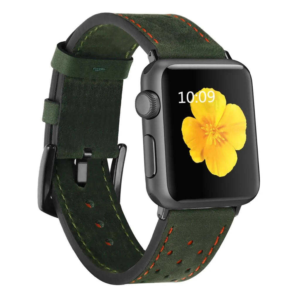 Ремешок для iWatch 38 мм 42 Женский сменный ремешок из натуральной кожи совместимый с