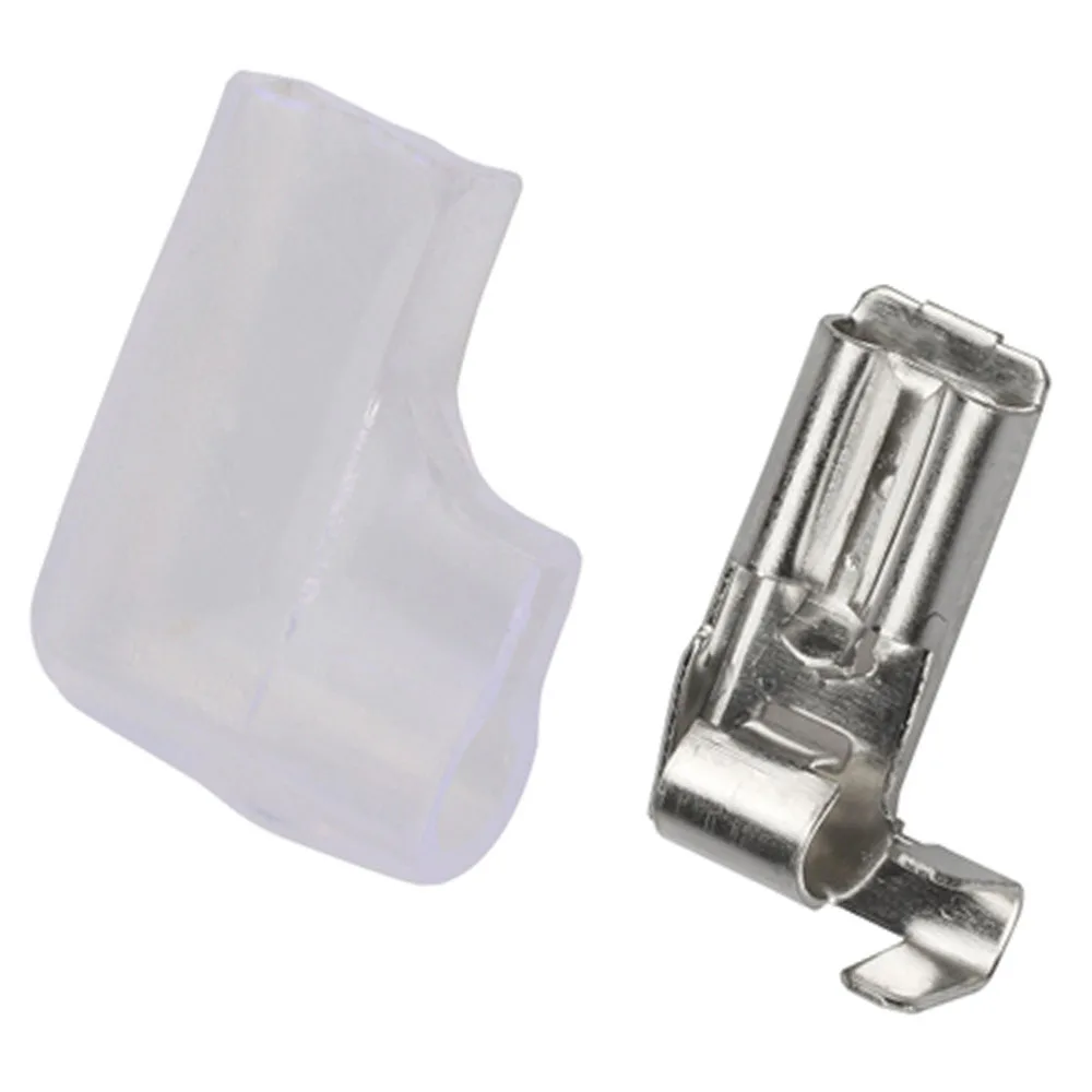 100pcs/lot 4.8 Flag-shaped plug spring with Lock + elbow sheath Plug-in cold-pressed terminal block switch wire connector 0.5-1.
100pcs/lot 4.8 Flag-shaped plug spring with Lock + elbow sheath Plug-in cold-pressed terminal block switch wire connector 0.5-1.