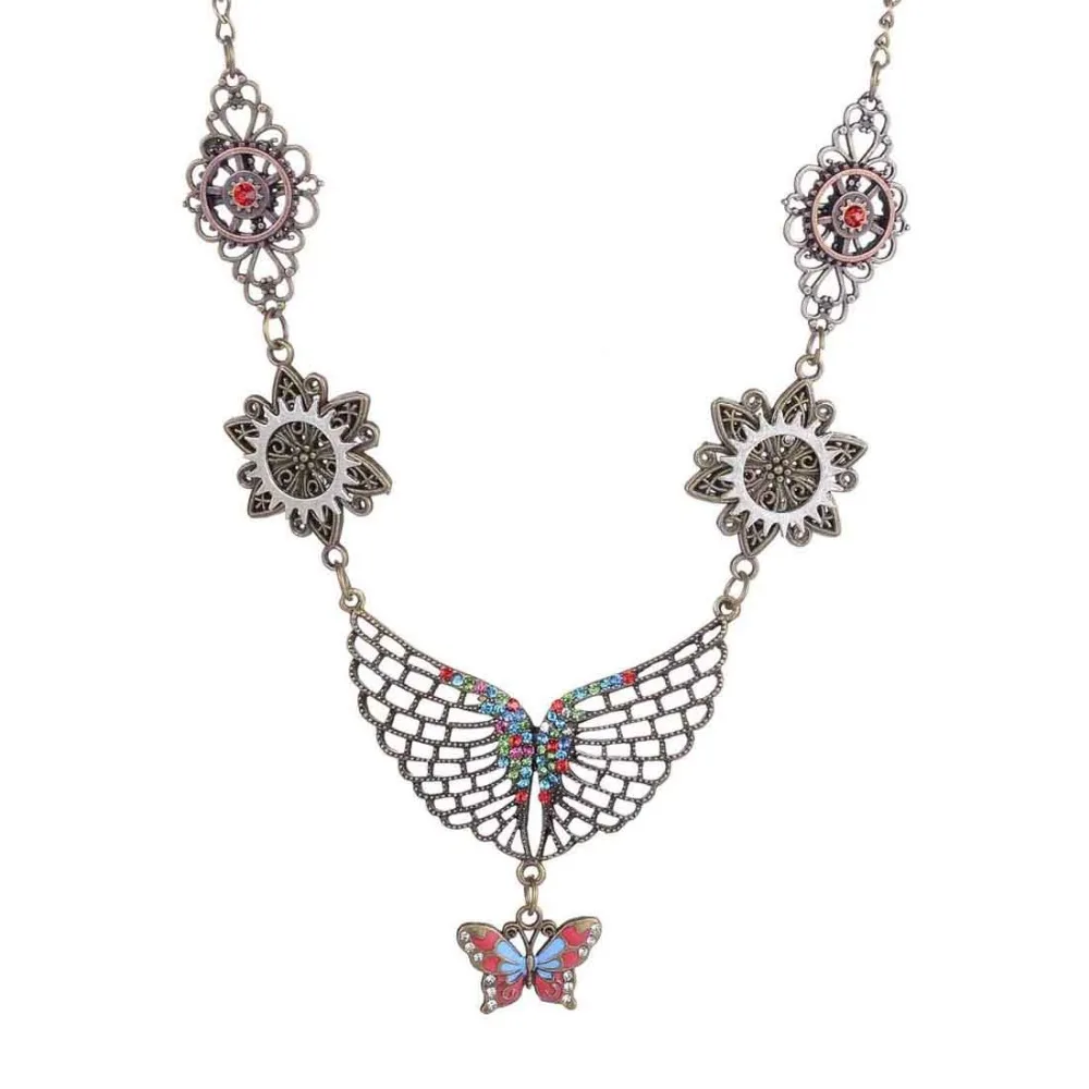 Newest Arrival Colorful Butterfly and Nice Wing Vintage Steampunk Necklace for Women
Newest Arrival Colorful Butterfly and Nice Wing Vintage Steampunk Necklace for Women