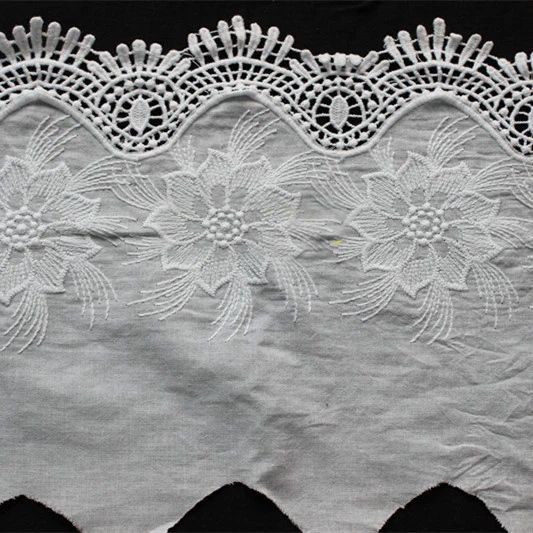 6 yard 18cm 7.08" wide ivory cotton embroidered tapes lace trim ribbon clothing dress skirt curtain fabric 1121845QL4K37
6 yard 18cm 7.08" wide ivory cotton embroidered tapes lace trim ribbon clothing dress skirt curtain fabric 1121845QL4K37