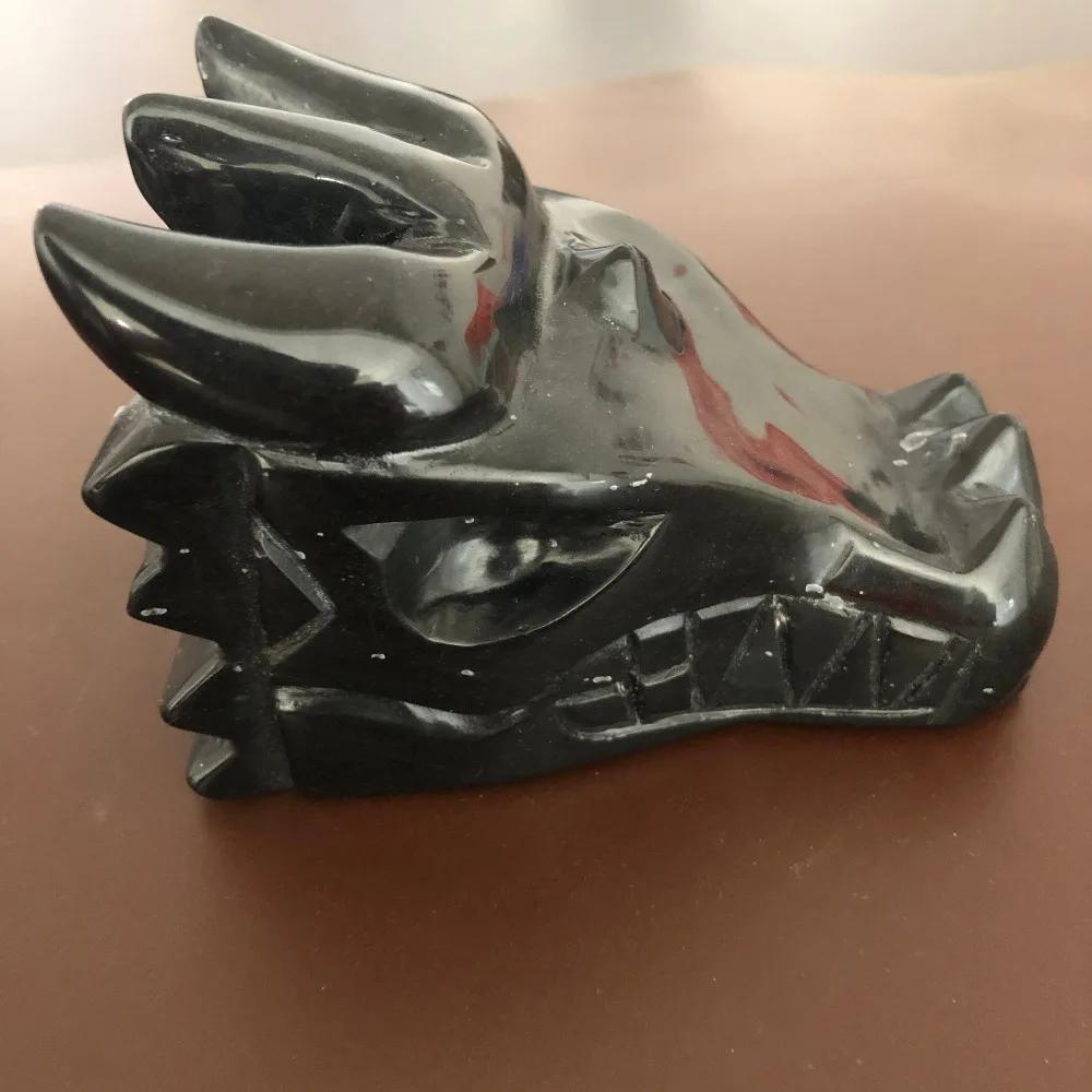 1pcs Large Natural black obsidian dragon head hand engraved big size obsidian crystal dragon skull head healing for decoration
1pcs Large Natural black obsidian dragon head hand engraved big size obsidian crystal dragon skull head healing for decoration