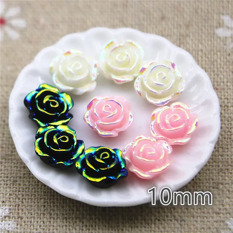 50pcs 10mm White/black/pink AB Color flower resin flatback cabochon DIY jewelry/phone decoration 
50pcs 10mm White/black/pink AB Color flower resin flatback cabochon DIY jewelry/phone decoration