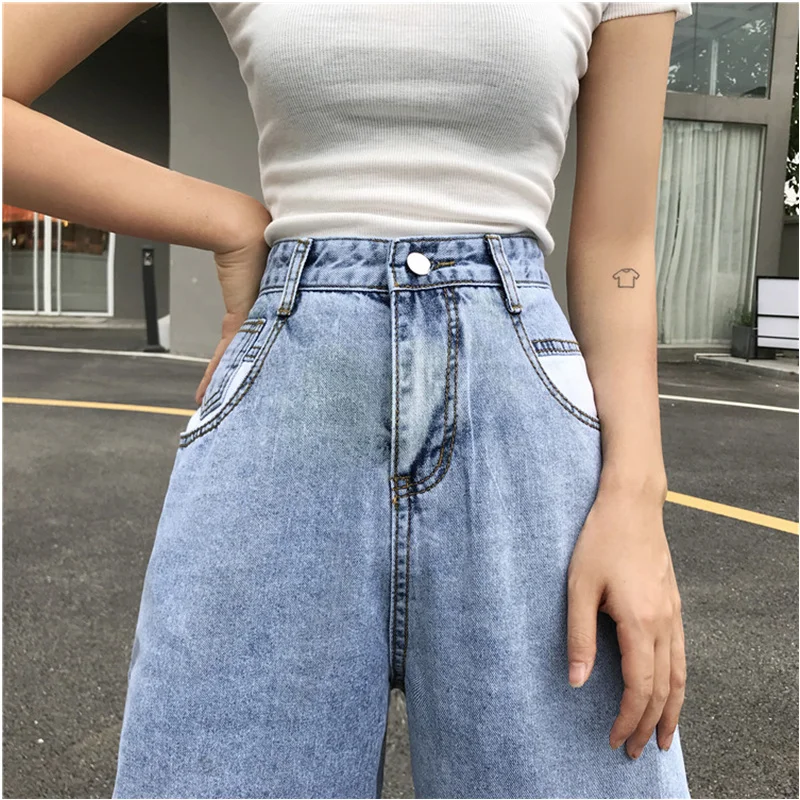 JUJULAND Plus Size Women Denim Wide Leg Pants Jeans Elastic High Waist Trousers Womens Clothing Casual Bottoms Pantalon 3755
JUJULAND Plus Size Women Denim Wide Leg Pants Jeans Elastic High Waist Trousers Womens Clothing Casual Bottoms Pantalon 3755