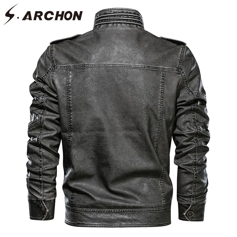 S.ARCHON Spring PU LeatherTactical Jackets Men Bomber Thermal Warm Pilot Jacket Causal Windbreaker Military Motorcycle Coat
S.ARCHON Spring PU LeatherTactical Jackets Men Bomber Thermal Warm Pilot Jacket Causal Windbreaker Military Motorcycle Coat