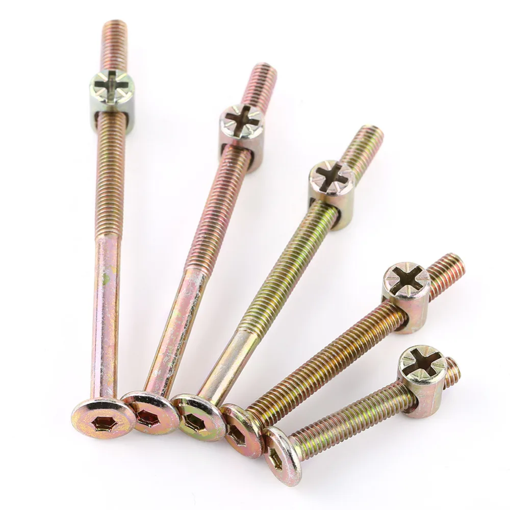10Pcs/Lot M6 Carbon Steel Furniture Bolts With Barrel Nuts Dowel Nut Connector Fastener Home Furniture Fix Repair Tools
10Pcs/Lot M6 Carbon Steel Furniture Bolts With Barrel Nuts Dowel Nut Connector Fastener Home Furniture Fix Repair Tools