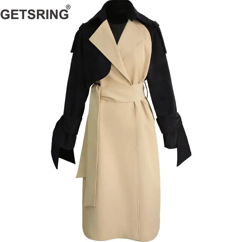 GETSRING Woman Trench Irregular Color Matching Bandage Female Overcoat Asymmetry Leisure Womens Trench Coats 2019 New Fashion
GETSRING Woman Trench Irregular Color Matching Bandage Female Overcoat Asymmetry Leisure Womens Trench Coats 2019 New Fashion
