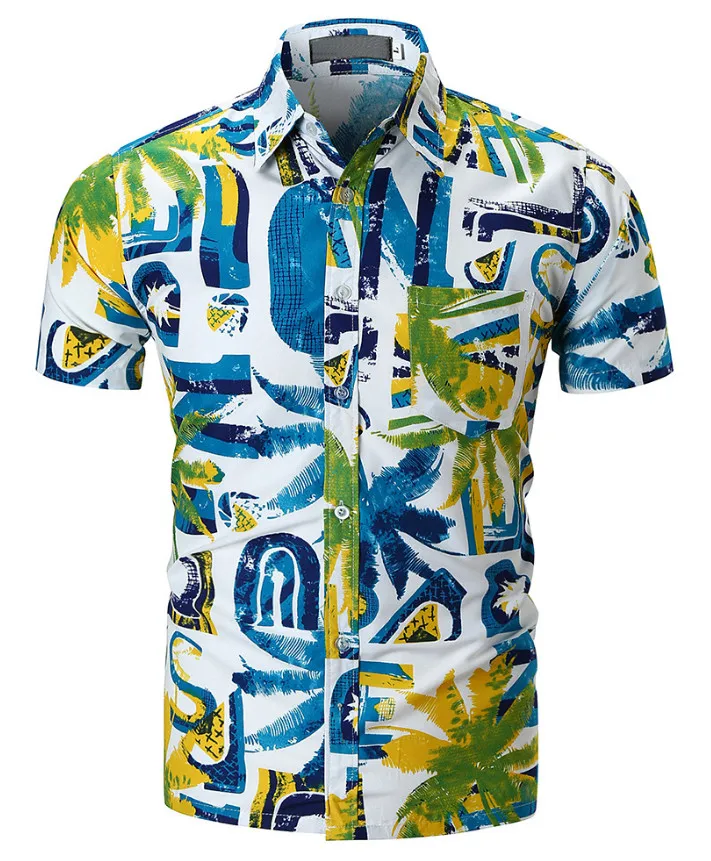 2018 Summer New Beach Short Sleeve Shirt Men Europe And America Trend Casual Print Shirts Fashion Slim Fit Male Shirt
2018 Summer New Beach Short Sleeve Shirt Men Europe And America Trend Casual Print Shirts Fashion Slim Fit Male Shirt