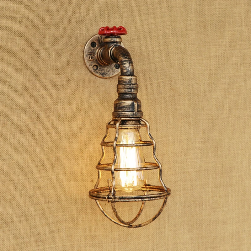 E27 Vintage Iron wall lamp RETRO Water pipe style metal lampshade for living room bedroom hallway bar caffe restaurant 110v 240v
E27 Vintage Iron wall lamp RETRO Water pipe style metal lampshade for living room bedroom hallway bar caffe restaurant 110v 240v