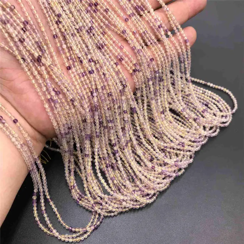 Natural purple amethysts yellow citrines Quartz crystal stone Beads Round Small faceted Loose Beads for Jewelry Making Bracelets
Natural purple amethysts yellow citrines Quartz crystal stone Beads Round Small faceted Loose Beads for Jewelry Making Bracelets