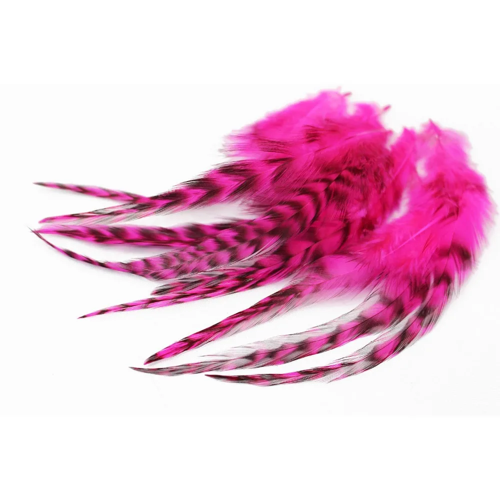 Tigofly 30 pcs/lot Top Quality UV Hot Pink Black Barred Grizzly Rooster Hackles Streamer Fly Tying Hackle Feathers Materials
Tigofly 30 pcs/lot Top Quality UV Hot Pink Black Barred Grizzly Rooster Hackles Streamer Fly Tying Hackle Feathers Materials