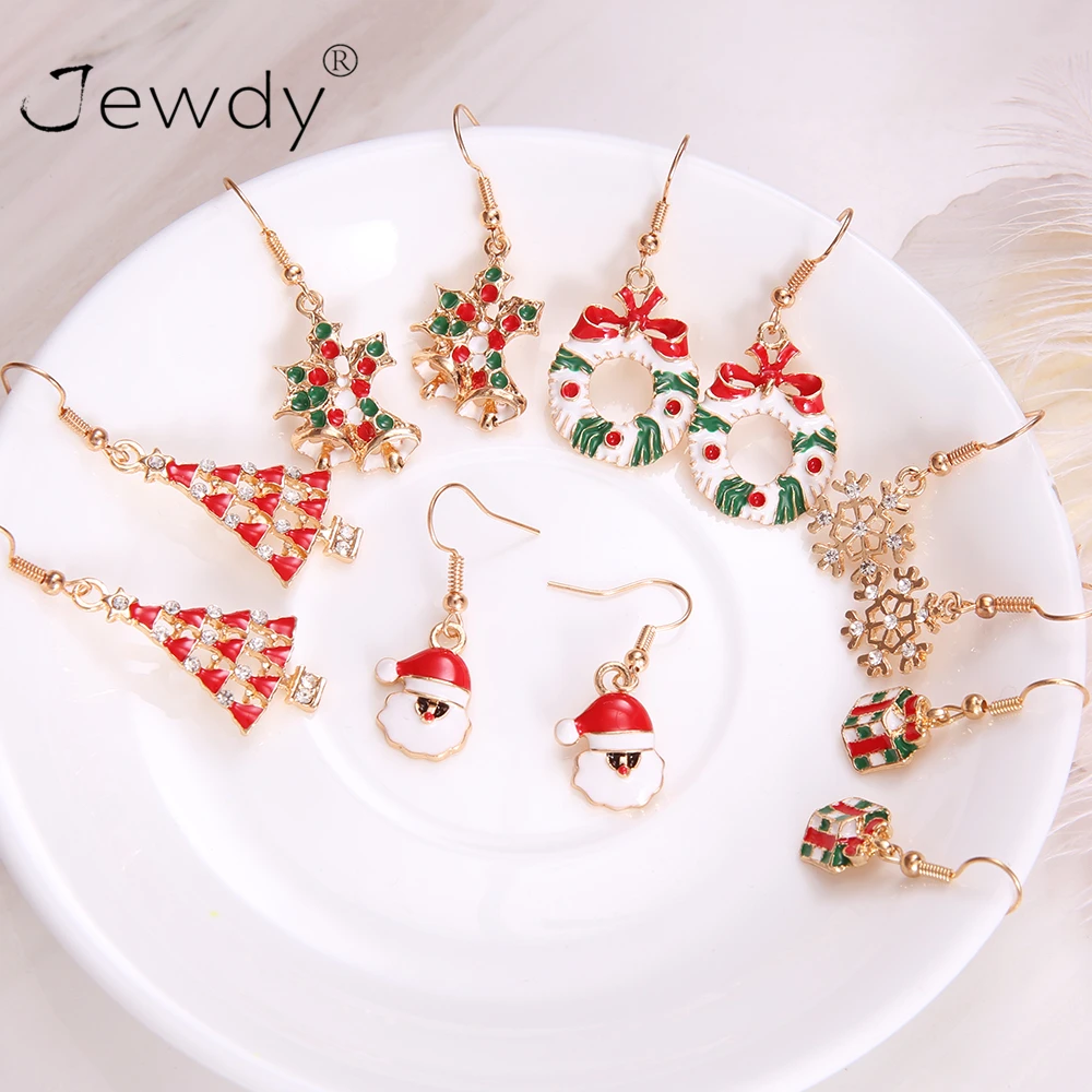 6 Pairs/Set Xmas Christmas Elk Santa Claus Snowman Lovely Tree Bell Christmas Jewelry Dangle Earring for Women New Year Gifts
6 Pairs/Set Xmas Christmas Elk Santa Claus Snowman Lovely Tree Bell Christmas Jewelry Dangle Earring for Women New Year Gifts