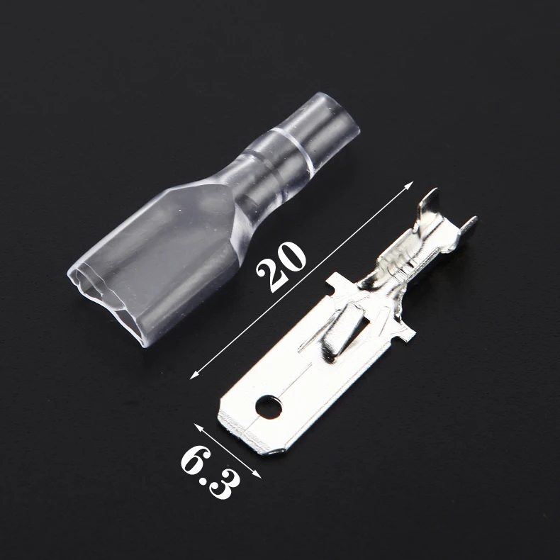 100PCS YT1799 Cold Pressed Terminals 6.3 mm Male Connector+Sheath Male Tab Nickel-Copper Free Shipping
100PCS YT1799 Cold Pressed Terminals 6.3 mm Male Connector+Sheath Male Tab Nickel-Copper Free Shipping