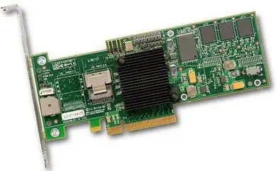 Карта контроллера Avago LSI MegaRAID SAS 8704EM2 LSI00181 4 порта SFF8087 128 Мб кэш-памяти PCI-E X8 raid5.1.0