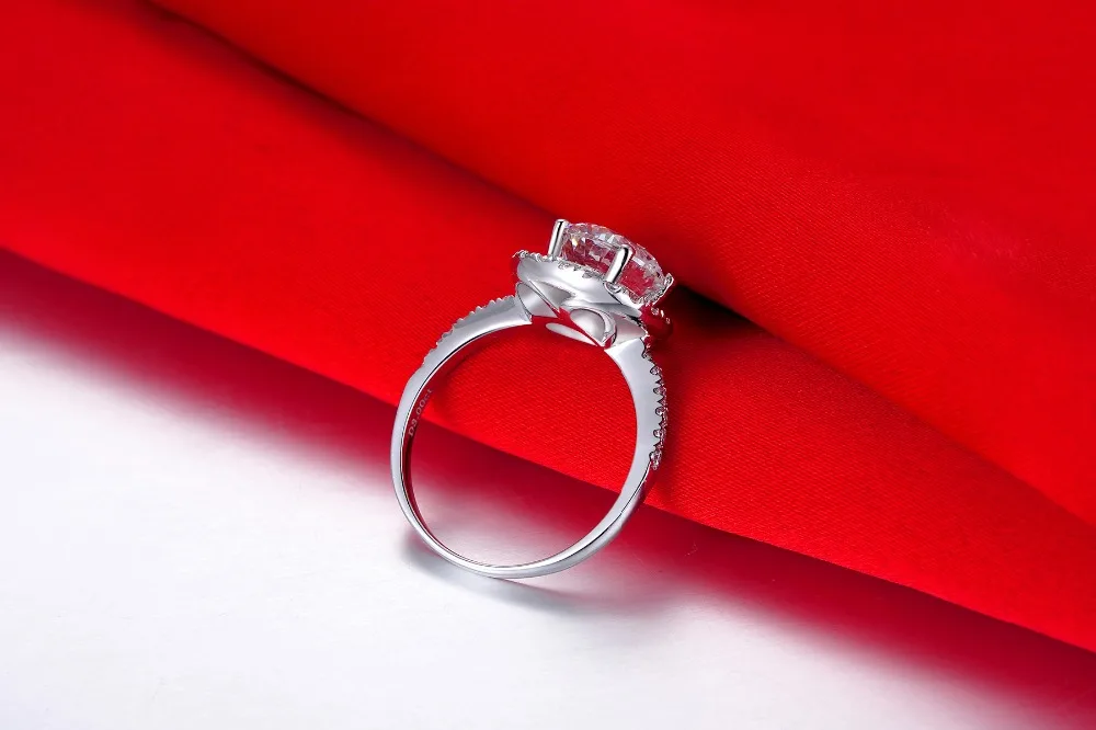 Сердце и кольцо Стрела NSCD синтетическое с бриллиантом женское Стерлинговое