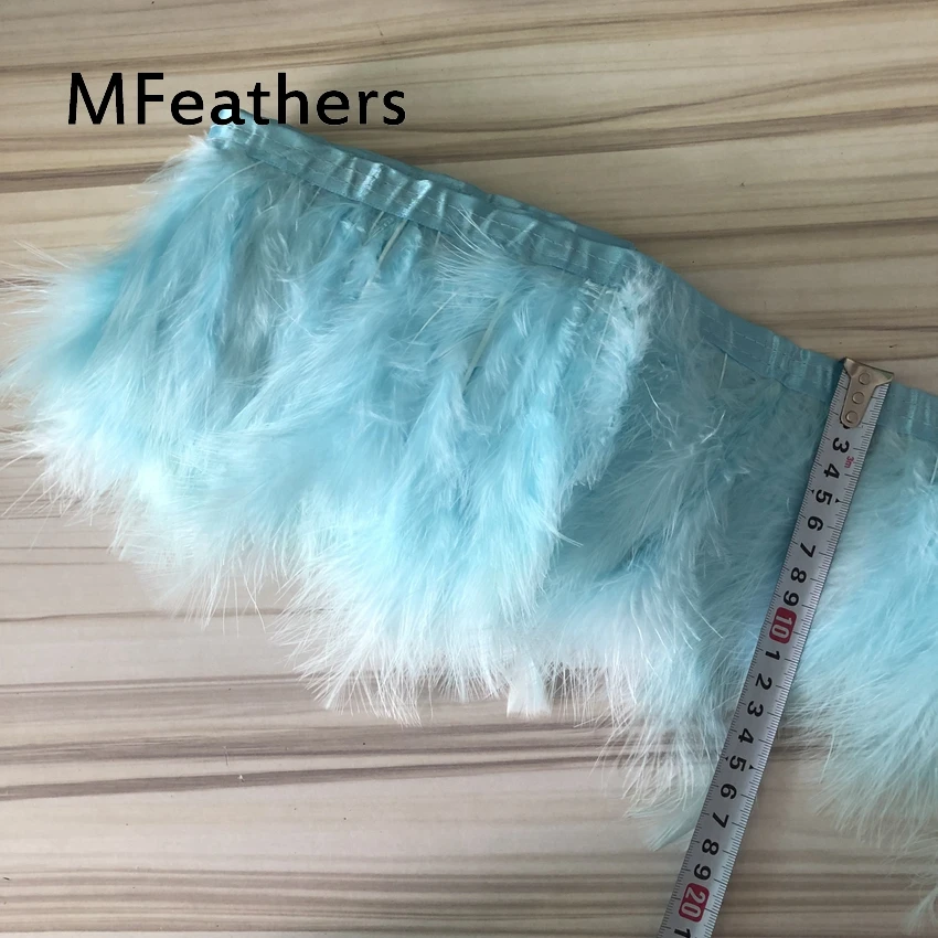 36 Colors 10 Meter Width 6-8 CM Fancy Soft Fluffy Dyed sky blue Turkey Marabou Feather Ribbon Lace Trim Party Garment Decoration
36 Colors 10 Meter Width 6-8 CM Fancy Soft Fluffy Dyed sky blue Turkey Marabou Feather Ribbon Lace Trim Party Garment Decoration