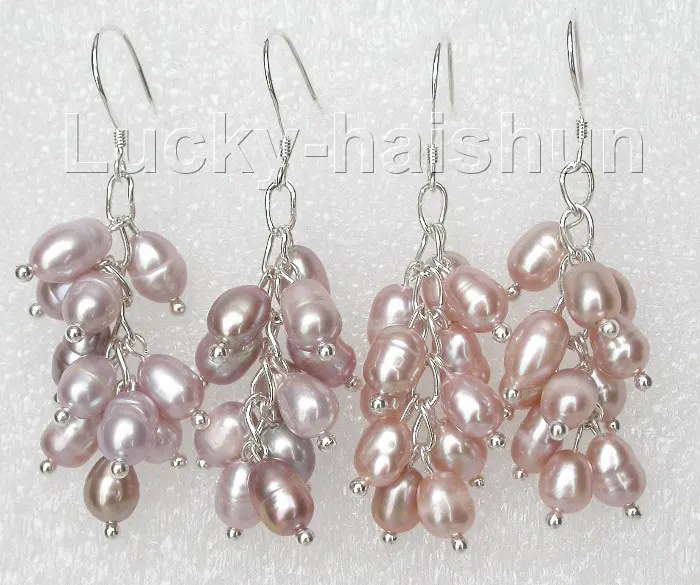 Free Shipping new hot wholesale Baroque Dangle 2piece grape purple rice pearls Earrings
Free Shipping new hot wholesale Baroque Dangle 2piece grape purple rice pearls Earrings