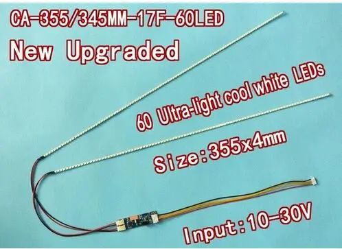 5pcs 355mm Adjustable brightness led backlight strip kit,Update your 17inch ccfl lcd screen panel monitor to led bakclight
5pcs 355mm Adjustable brightness led backlight strip kit,Update your 17inch ccfl lcd screen panel monitor to led bakclight