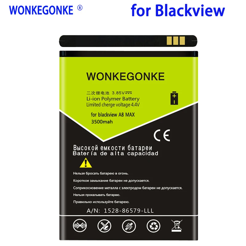 WONKEGONKE 3500mah for Blackview A8 Max Battery with tracking number
WONKEGONKE 3500mah for Blackview A8 Max Battery with tracking number