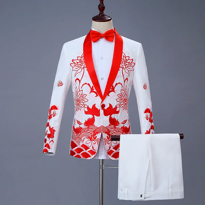 New Clothes 2019 Casual Coat Blazer Men Glitter Fit Dress White Red Blazers Suits Stage Wear Costumes For Singers Mens Banquet
New Clothes 2019 Casual Coat Blazer Men Glitter Fit Dress White Red Blazers Suits Stage Wear Costumes For Singers Mens Banquet