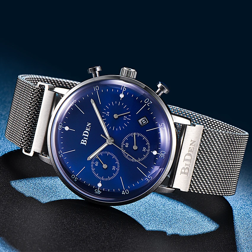 BIDEN Mens Watches Top Brand Luxury Sport Watch Slim Mesh Steel Date Waterproof Quartz Watch For Men Clock Relogio Masculino
BIDEN Mens Watches Top Brand Luxury Sport Watch Slim Mesh Steel Date Waterproof Quartz Watch For Men Clock Relogio Masculino