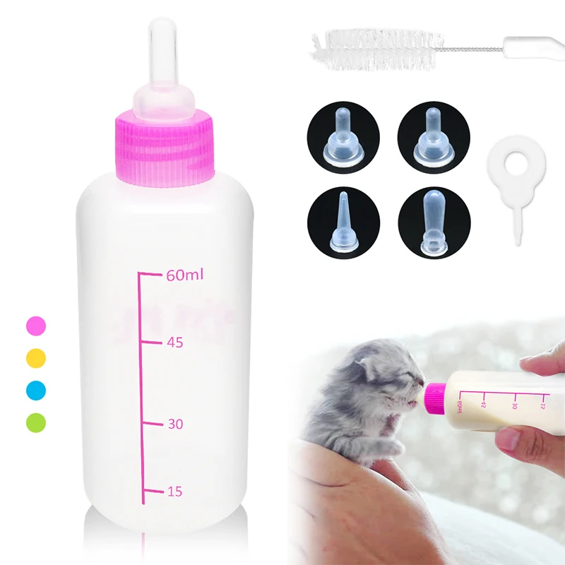 60ML Puppy Kitten Feeding Bottle Pet Dog Cat Bady Nursing Water Milk Animal Baby Feeder With Cleaning Brush Random Color 6pcs 25
60ML Puppy Kitten Feeding Bottle Pet Dog Cat Bady Nursing Water Milk Animal Baby Feeder With Cleaning Brush Random Color 6pcs 25