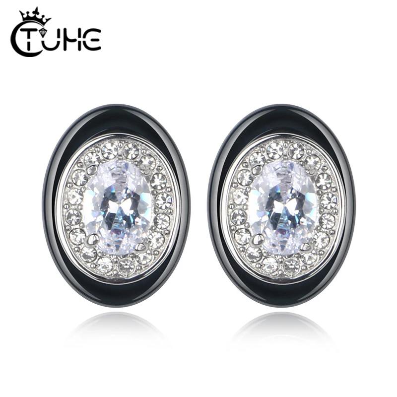 2019 New Fashion Egg Shape Earrings AAA Cubic Zirconia Stone Stud Earrings For Women Ceramic Elegant Wedding Jewelry Gift
2019 New Fashion Egg Shape Earrings AAA Cubic Zirconia Stone Stud Earrings For Women Ceramic Elegant Wedding Jewelry Gift
