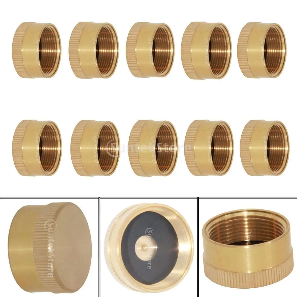 10pcs Heavy Duty Solid Brass Cap 1LB Propane Bottle Small Gas Tank Cylinder Cap Refill Coupler
10pcs Heavy Duty Solid Brass Cap 1LB Propane Bottle Small Gas Tank Cylinder Cap Refill Coupler