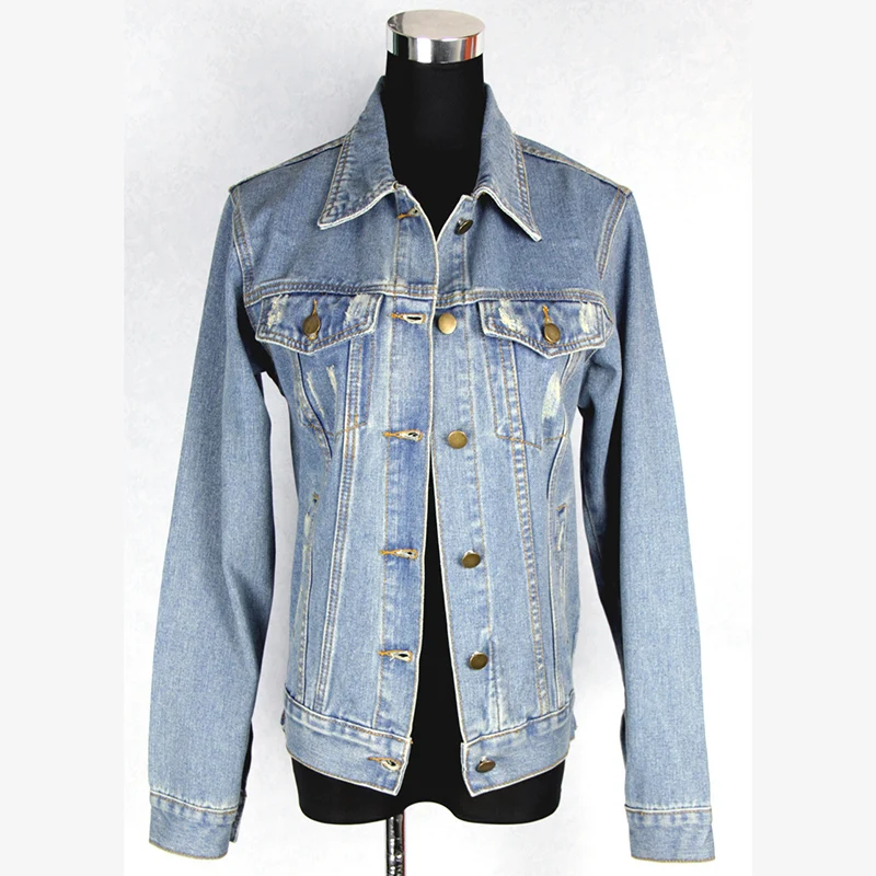 Women Distressed Rip Denim Jacket Cropped Button Coat Jean Top Washed Faded Blue outwear
Women Distressed Rip Denim Jacket Cropped Button Coat Jean Top Washed Faded Blue outwear