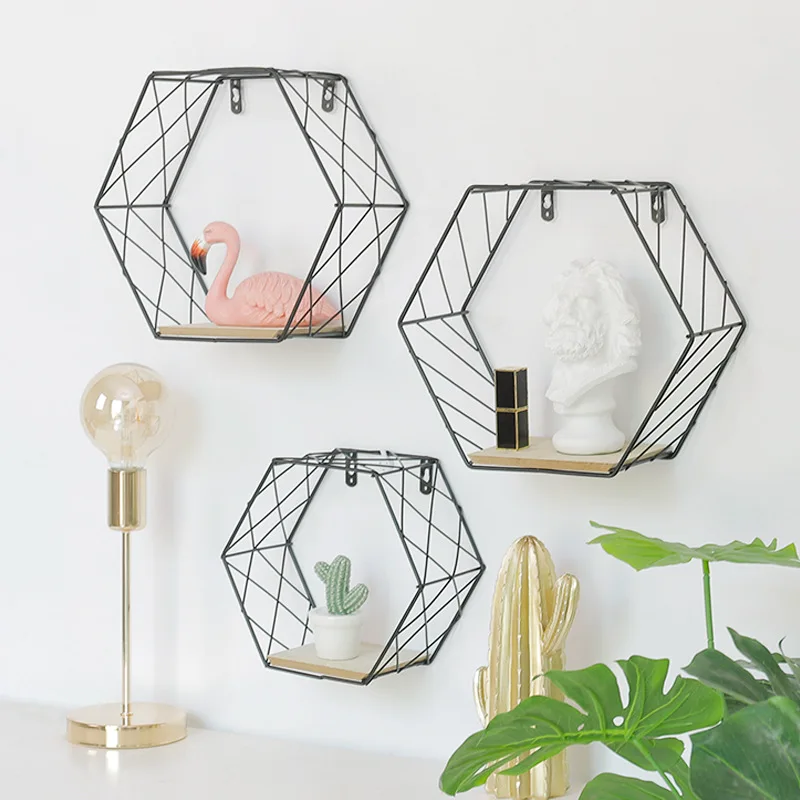 Nordic Simple Hexagonal Iron Art Shelf Wall Hanging Multifunctional Bedroom Room Wall Decoration
Nordic Simple Hexagonal Iron Art Shelf Wall Hanging Multifunctional Bedroom Room Wall Decoration