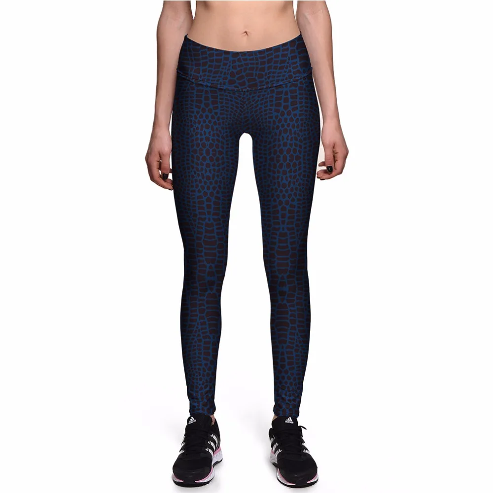 2017 Summer Style Women's Sexy Leggings Blue Leopard 3D Print Women High waist Pants Trousers Ropa Mujer plus size | Женская одежда