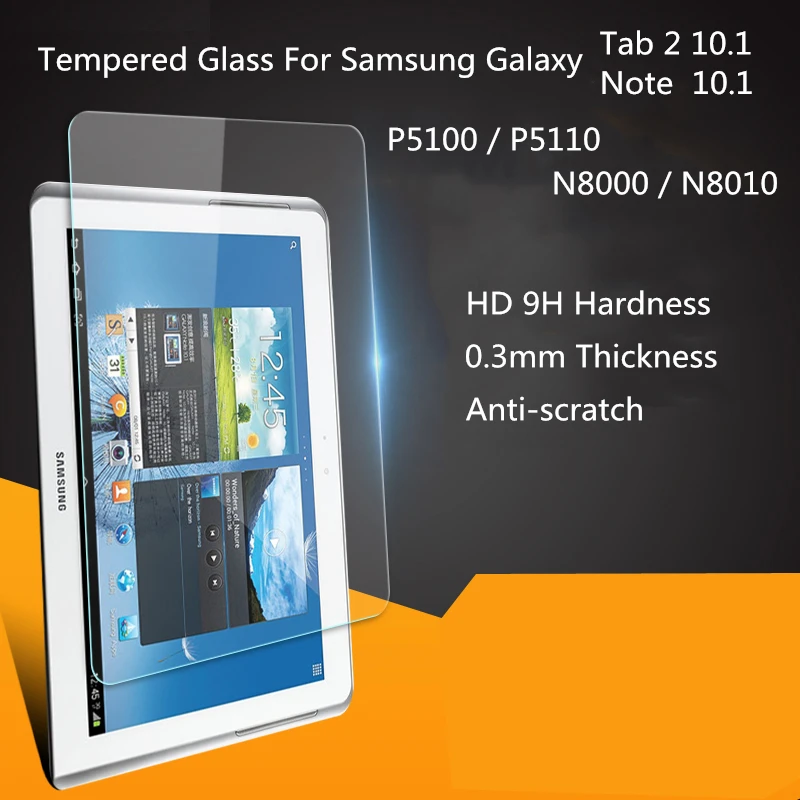 0.3mm 9H Tempered Glass Screen Protector For Samsung Galaxy Tab 2 10.1 P5100 P5110 Note 10.1 N8000 N8010 Tablet Protective Film
0.3mm 9H Tempered Glass Screen Protector For Samsung Galaxy Tab 2 10.1 P5100 P5110 Note 10.1 N8000 N8010 Tablet Protective Film