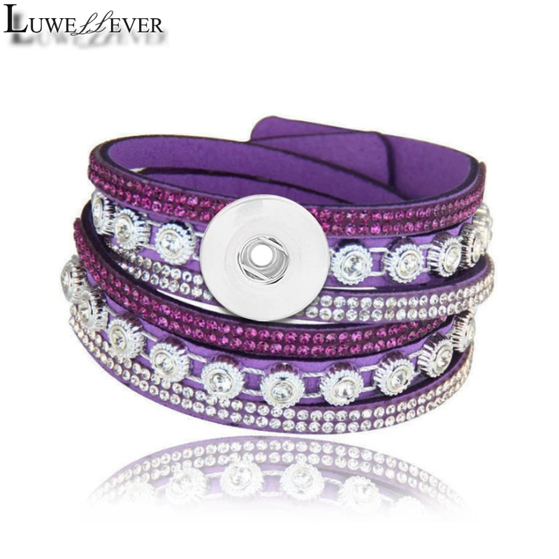 Interchangeable Bangle 086 Crystal Rhinestones Leather Bracelet 18mm Snap Button Charm Jewelry For Women Gift 39cm
Interchangeable Bangle 086 Crystal Rhinestones Leather Bracelet 18mm Snap Button Charm Jewelry For Women Gift 39cm