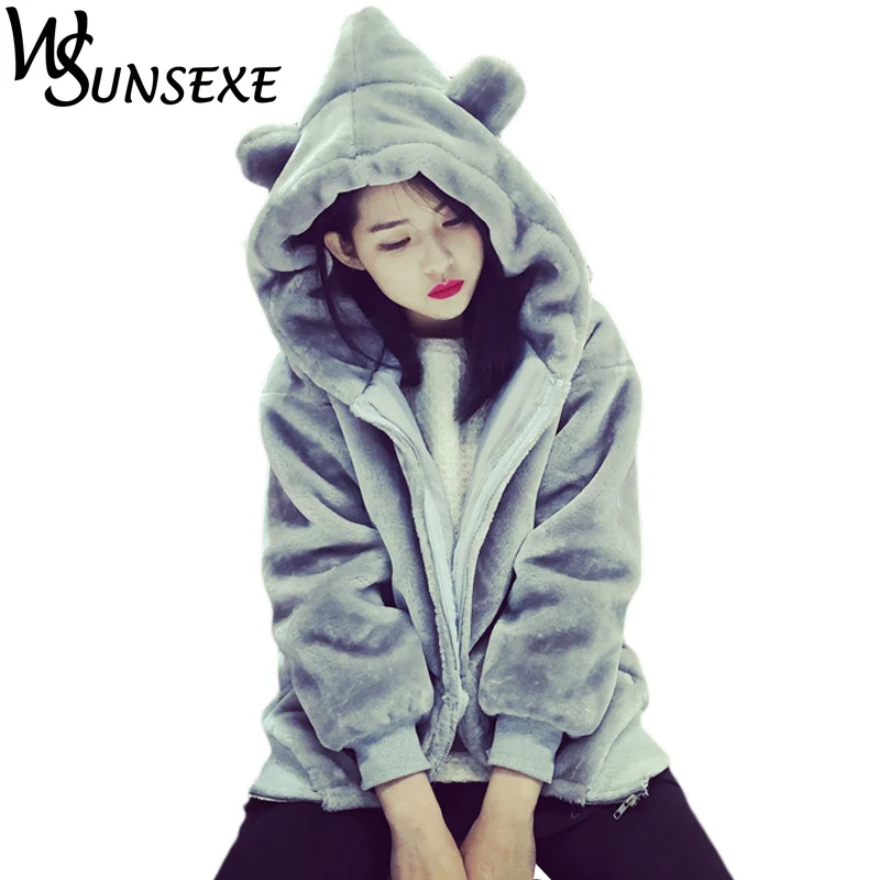 Warm Velvet Hoodies Women Winter Thicken Jumper Zipper Cute Fluffy Ear Hooded Sweatshirt Autumn Basic Soft Outwear Femme Tops
Warm Velvet Hoodies Women Winter Thicken Jumper Zipper Cute Fluffy Ear Hooded Sweatshirt Autumn Basic Soft Outwear Femme Tops