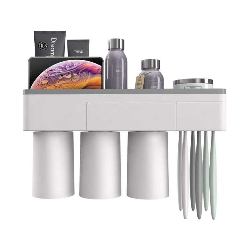 Magnetic Adsorption Toothbrush Holder Toothpaste Squeezer Dispenser Household Wall Mount Storage Box Rack Bathroom Accessories
Magnetic Adsorption Toothbrush Holder Toothpaste Squeezer Dispenser Household Wall Mount Storage Box Rack Bathroom Accessories