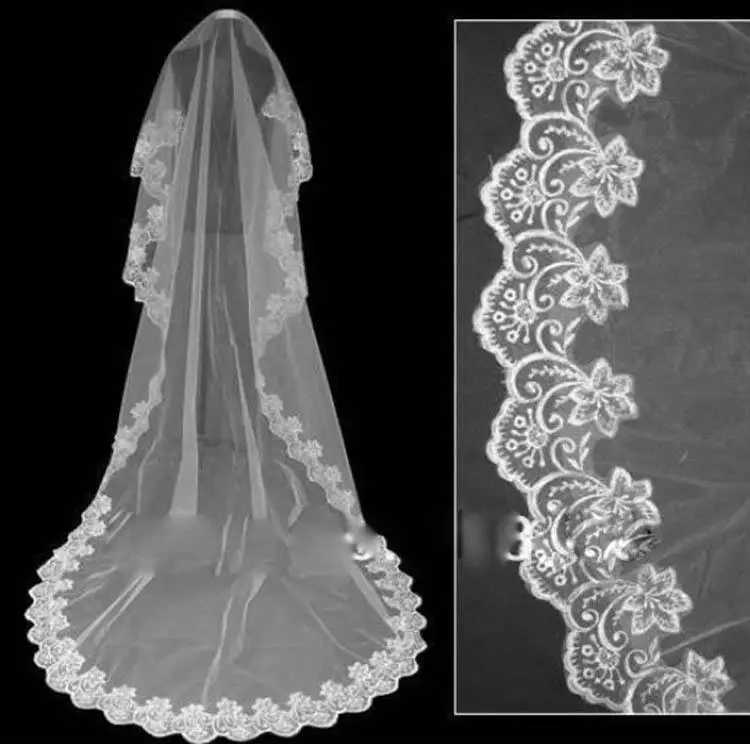 Cute Distinctive New Style High Quality Wholesale Appliques Long Wedding Veils Accesories Lace Veil Bridal Veils White/Ivory
Cute Distinctive New Style High Quality Wholesale Appliques Long Wedding Veils Accesories Lace Veil Bridal Veils White/Ivory
