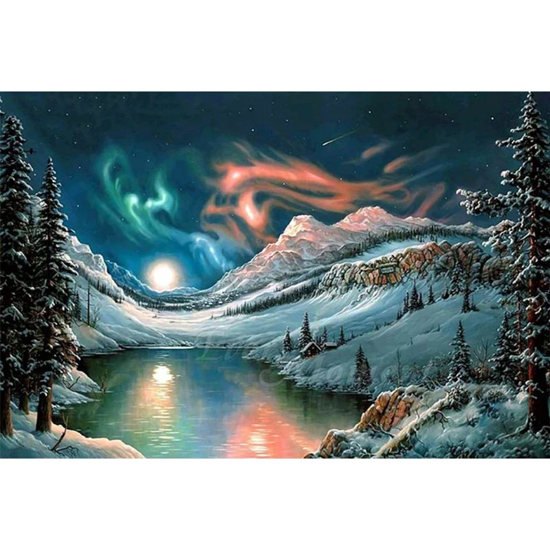 Aurora snow scene diamond Embroidery diy diamond painting mosaic diamant painting 3d cross stitch diamond picture H496
Aurora snow scene diamond Embroidery diy diamond painting mosaic diamant painting 3d cross stitch diamond picture H496