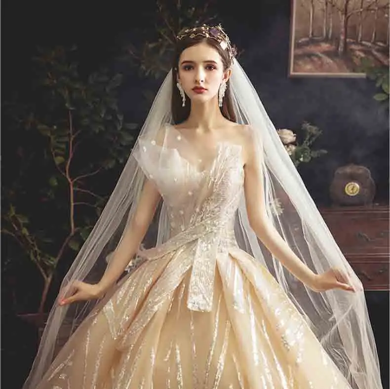 Custom Deluxe Champagne Evening Formal Dress Red Carpet Bridal Wedding Party Trailing Dress Ball Gown For Lady Plus Size 5XL 4XL
Custom Deluxe Champagne Evening Formal Dress Red Carpet Bridal Wedding Party Trailing Dress Ball Gown For Lady Plus Size 5XL 4XL