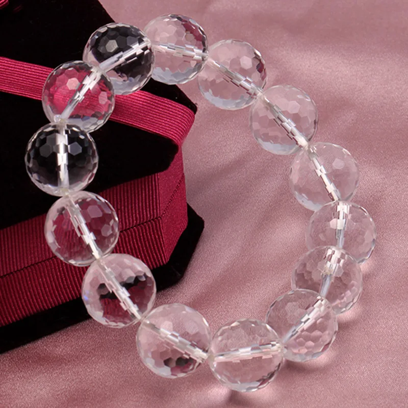 JYX Genuine White Crystal Bracelet Big 14mm Faceted Round Crystal Beads Elastic Thread Bracelet Stretch Hand Jewelry 8"
JYX Genuine White Crystal Bracelet Big 14mm Faceted Round Crystal Beads Elastic Thread Bracelet Stretch Hand Jewelry 8"
