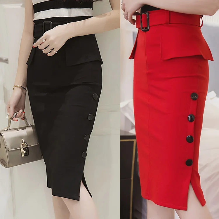 fashion autumn spring high waist single-breasted package hip slim pencil skirt women ol skirts
fashion autumn spring high waist single-breasted package hip slim pencil skirt women ol skirts