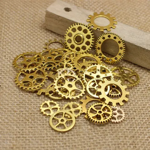 Mix100 pcs Antique gold Charms Gear Pendant Antique bronze Fit Bracelets Necklace DIY Metal Jewelry Making
Mix100 pcs Antique gold Charms Gear Pendant Antique bronze Fit Bracelets Necklace DIY Metal Jewelry Making