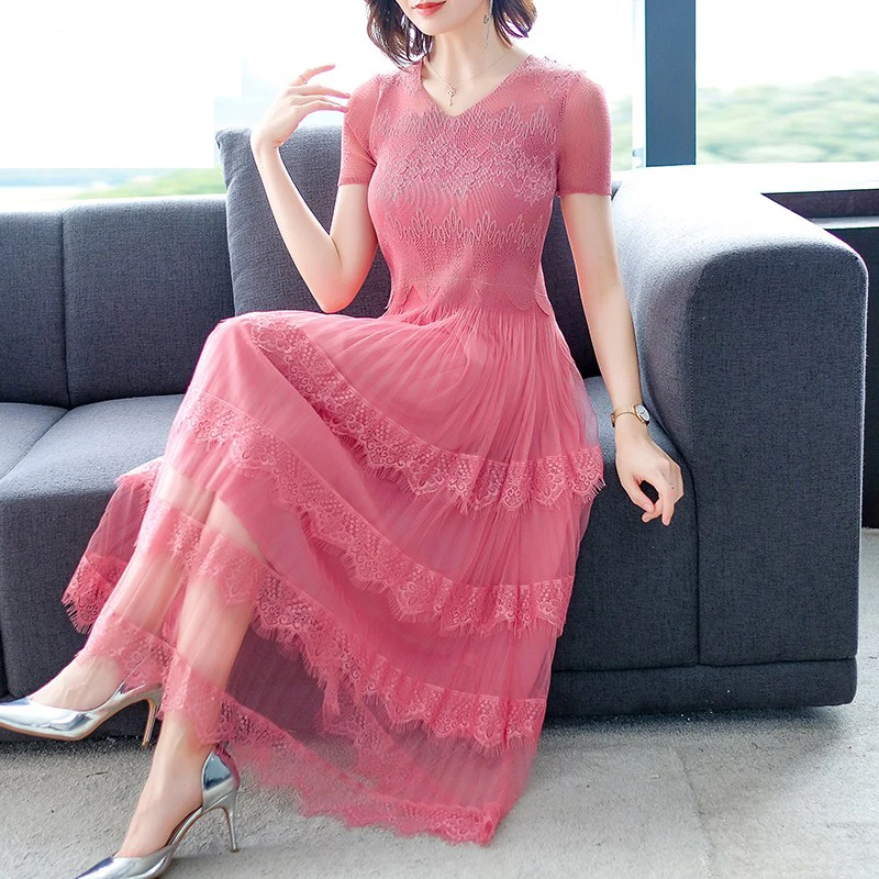 Summer Dress Vintage Chiffon Gauze Dresses Sundress 2019 Elegant Woman Club Cake Dresses Party Sexy Dress Vestidos
Summer Dress Vintage Chiffon Gauze Dresses Sundress 2019 Elegant Woman Club Cake Dresses Party Sexy Dress Vestidos