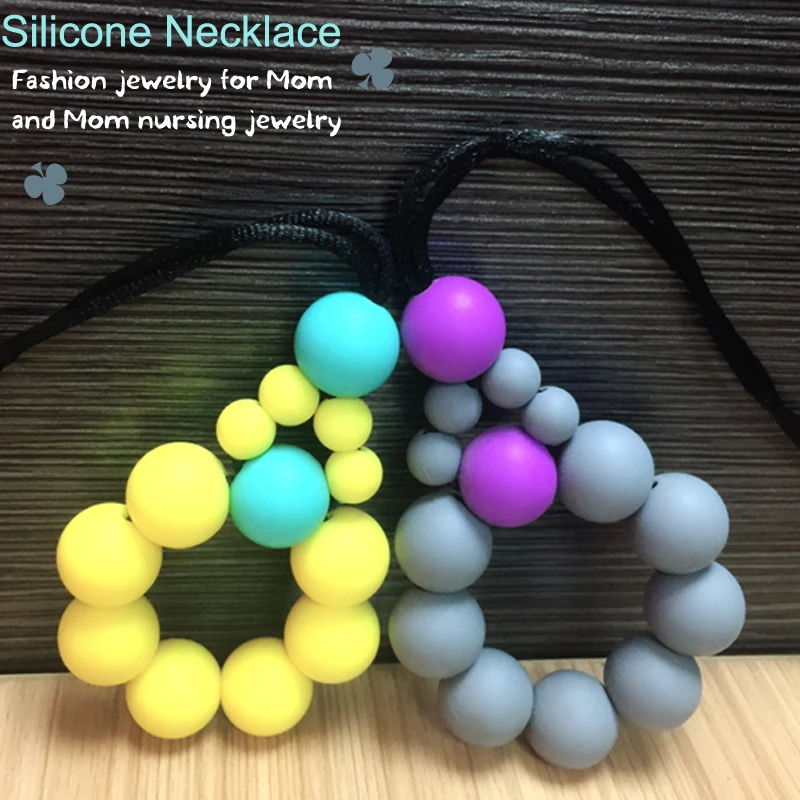Silicone Beads Necklace Mydear Silicone Baby Teething Chewing Necklace For Mommy Teethers BPA Free Food Grade FDA Approved
Silicone Beads Necklace Mydear Silicone Baby Teething Chewing Necklace For Mommy Teethers BPA Free Food Grade FDA Approved