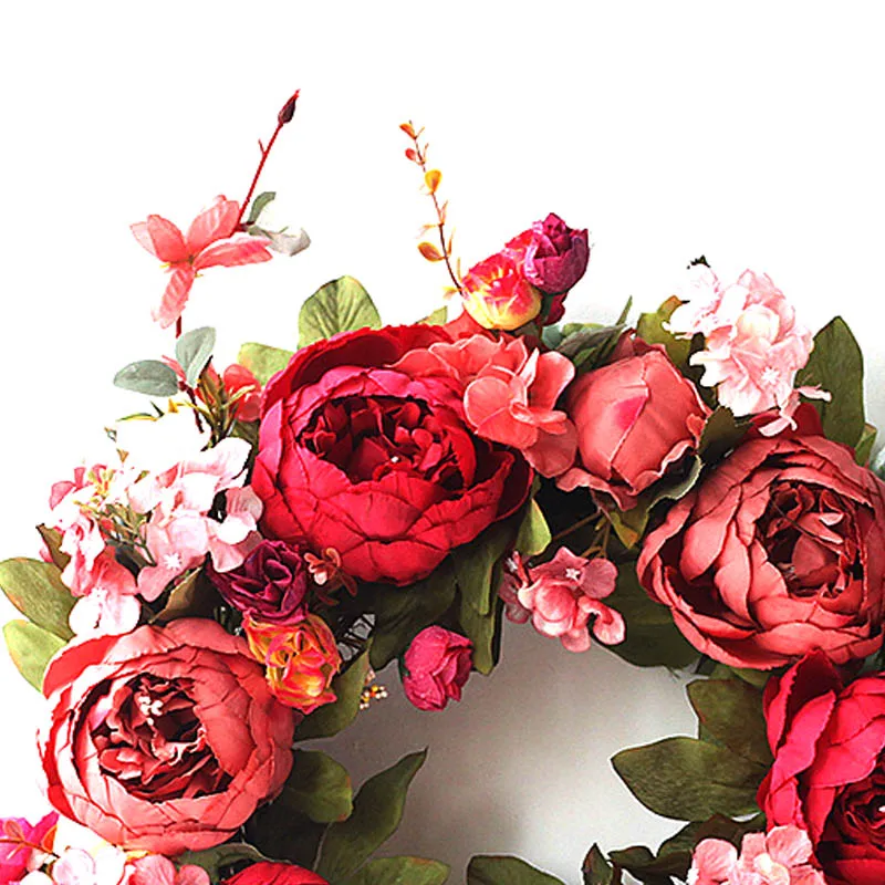 Handmade Garland Artificial Peony Wreath Home Wall Decor House Prop Wedding Decoration
Handmade Garland Artificial Peony Wreath Home Wall Decor House Prop Wedding Decoration