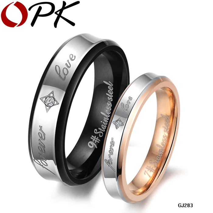 OPK Stainless Steel Wedding Bands Couple Rings Retro Style FOREVER LOVE His & Hers Promise Engagement Set For Men & Women 283
OPK Stainless Steel Wedding Bands Couple Rings Retro Style FOREVER LOVE His & Hers Promise Engagement Set For Men & Women 283