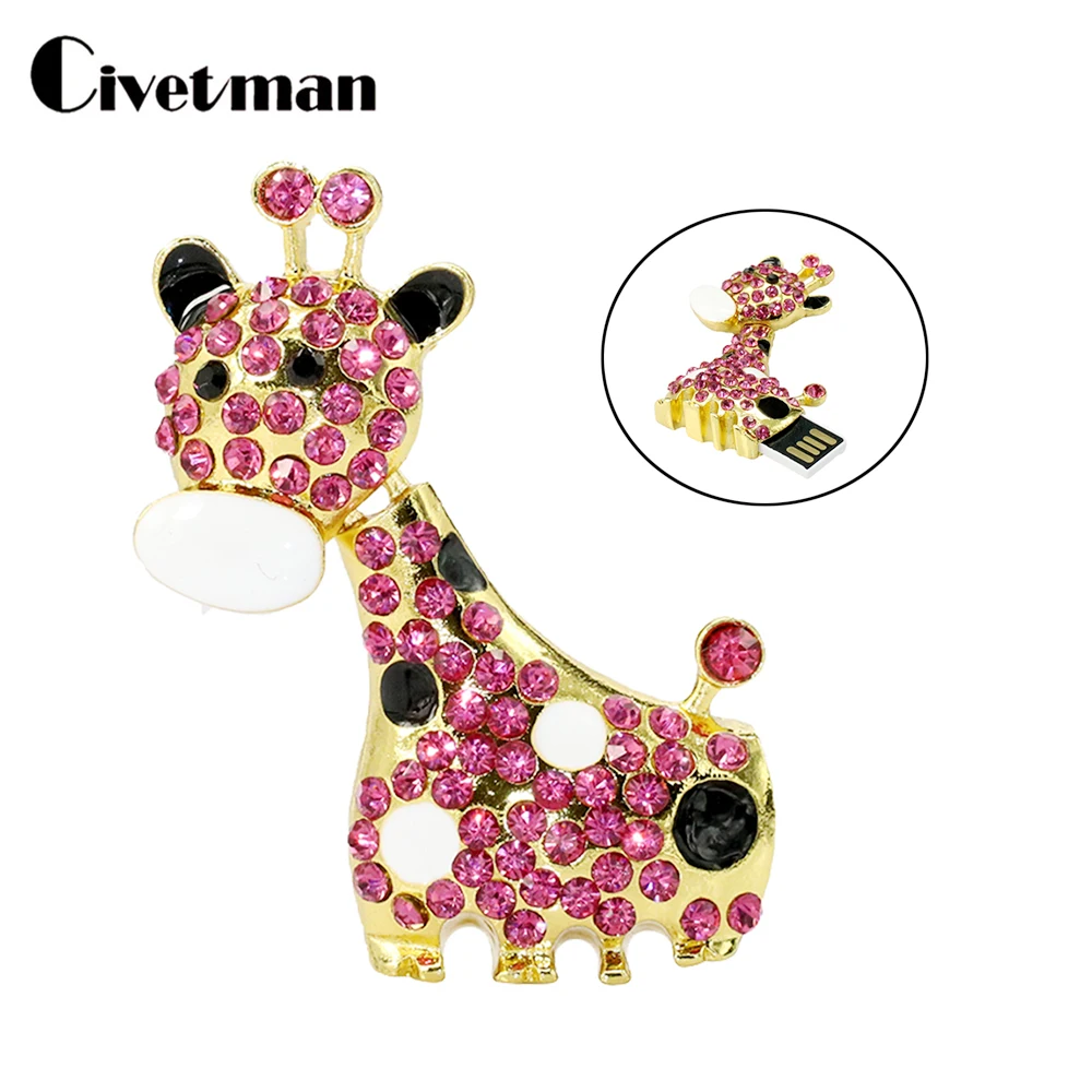 Crystal Pendant Giraffe Pen Drive 128GB Deer USB Flash Drive 8GB 16GB 32GB 64GB 256G USB 2.0 Flash Thumb Drive Memory Stick Disk
Crystal Pendant Giraffe Pen Drive 128GB Deer USB Flash Drive 8GB 16GB 32GB 64GB 256G USB 2.0 Flash Thumb Drive Memory Stick Disk