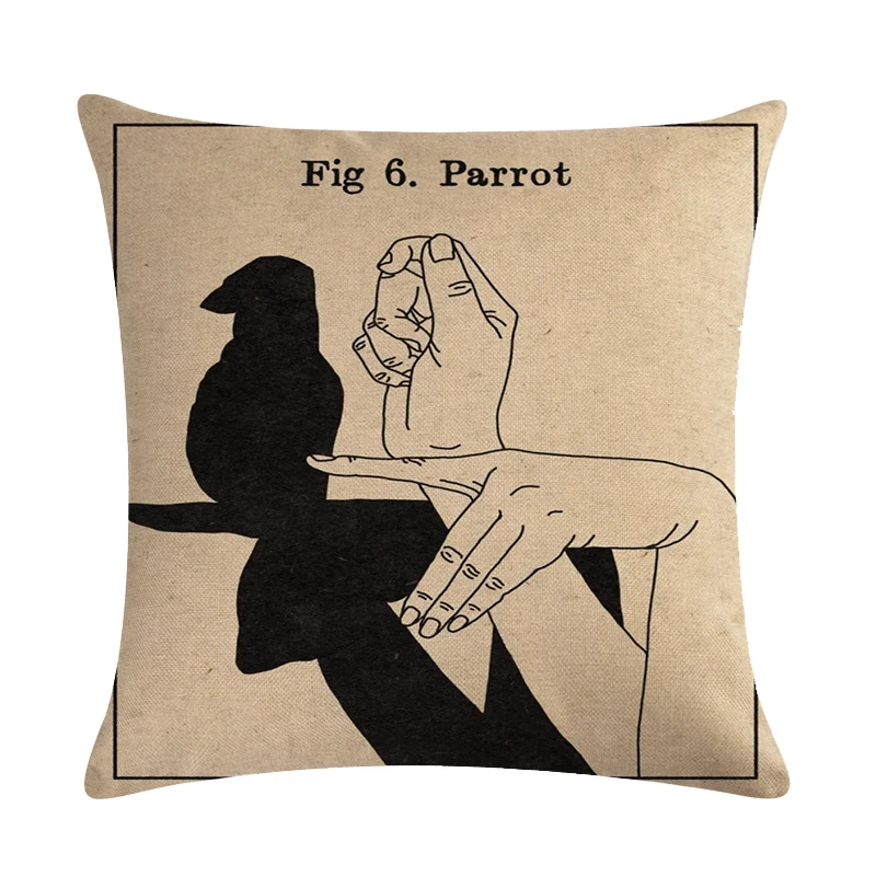 45 * 45 Cm Interesting Handshadow Cushion Cover Soft Linen/cotton Square Sofa Cover for Home Decoration
45 * 45 Cm Interesting Handshadow Cushion Cover Soft Linen/cotton Square Sofa Cover for Home Decoration