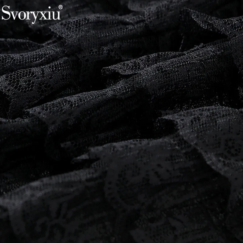 Svoryxiu Runway Summer Sexy Skirt Suit Women's Tiered Black Lace Tops + Polka Dot Print Ruched Skirts Party Female Two Piece Set
Svoryxiu Runway Summer Sexy Skirt Suit Women's Tiered Black Lace Tops + Polka Dot Print Ruched Skirts Party Female Two Piece Set